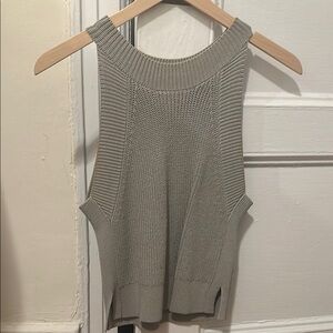 Aritzia Wilfred Gray Knit Halter Crevier Sleeveless Top